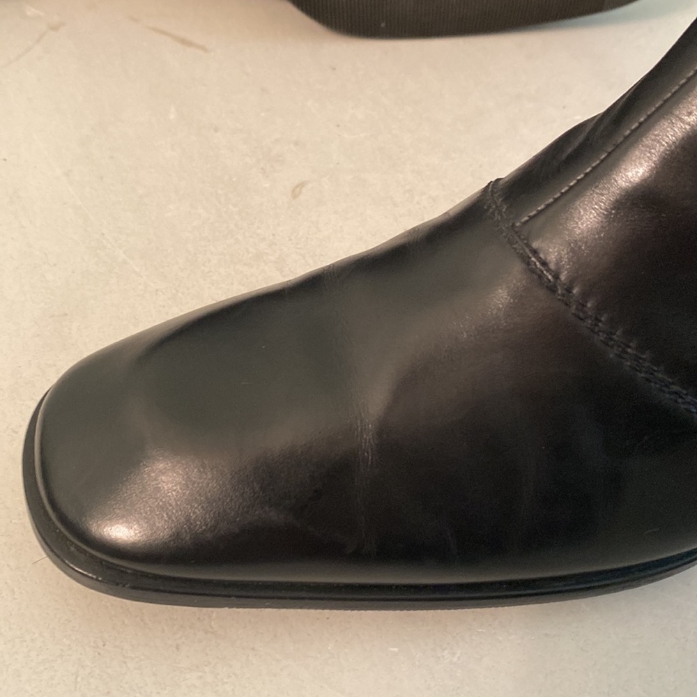 Salvatore Ferragamo Black Leather Mid-Calf Heeled Boots 8.5 - Picture 9 of 16